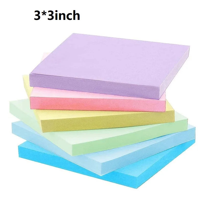 50pc/color 3*3inch Sticky Note Posted It Note Pads Stickers Planner Sticker Notepad Memo pad School Office Supplies